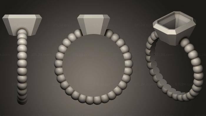 Ювелирные перстни и кольца (Шаровое кольцо 358, JVLRP_0288) 3D модель для ЧПУ станка
